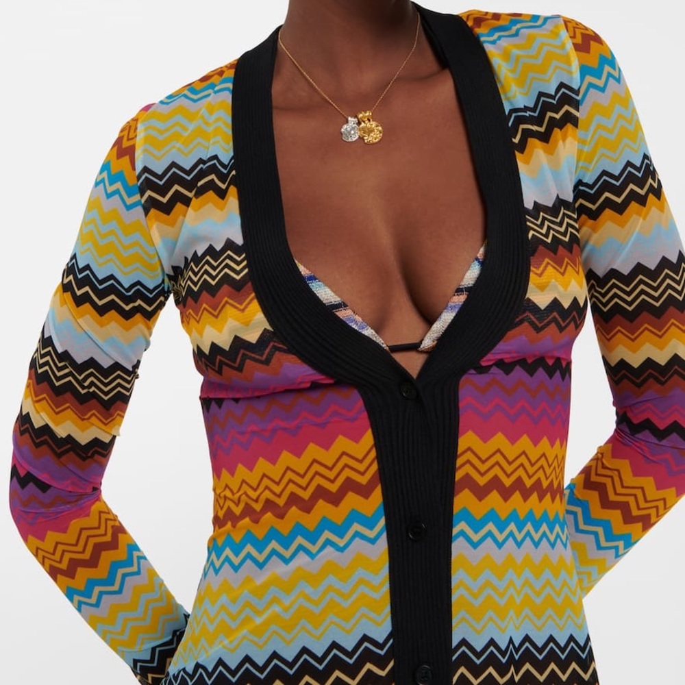 Missoni zigzag cover up cardigan maxi dress NWT - Picture 4 of 13
